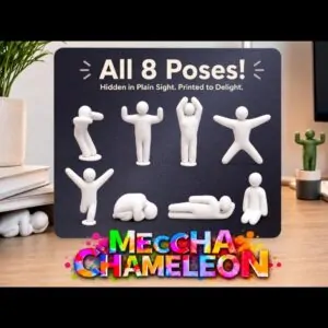 ست 8 عددی اکشن فیگور بازی قایم موشک Meccha Chameleon